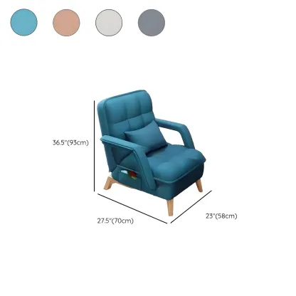 Stylish Fabric Accent Chair with Pillow Back for Living Room #size