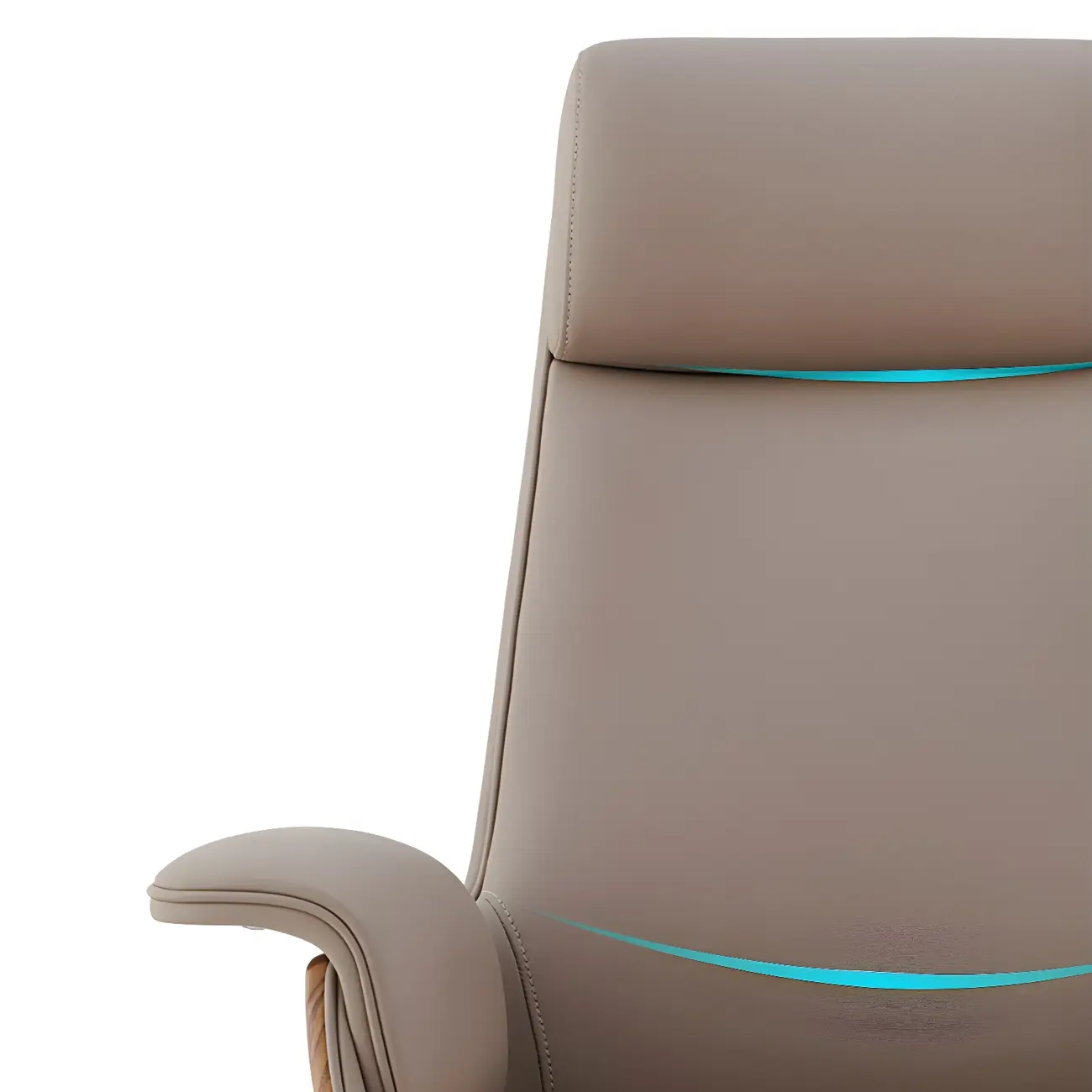 Swivel Armrest Upholstered Full Back Adjustable Office Chair Image - 21 | homeyfad