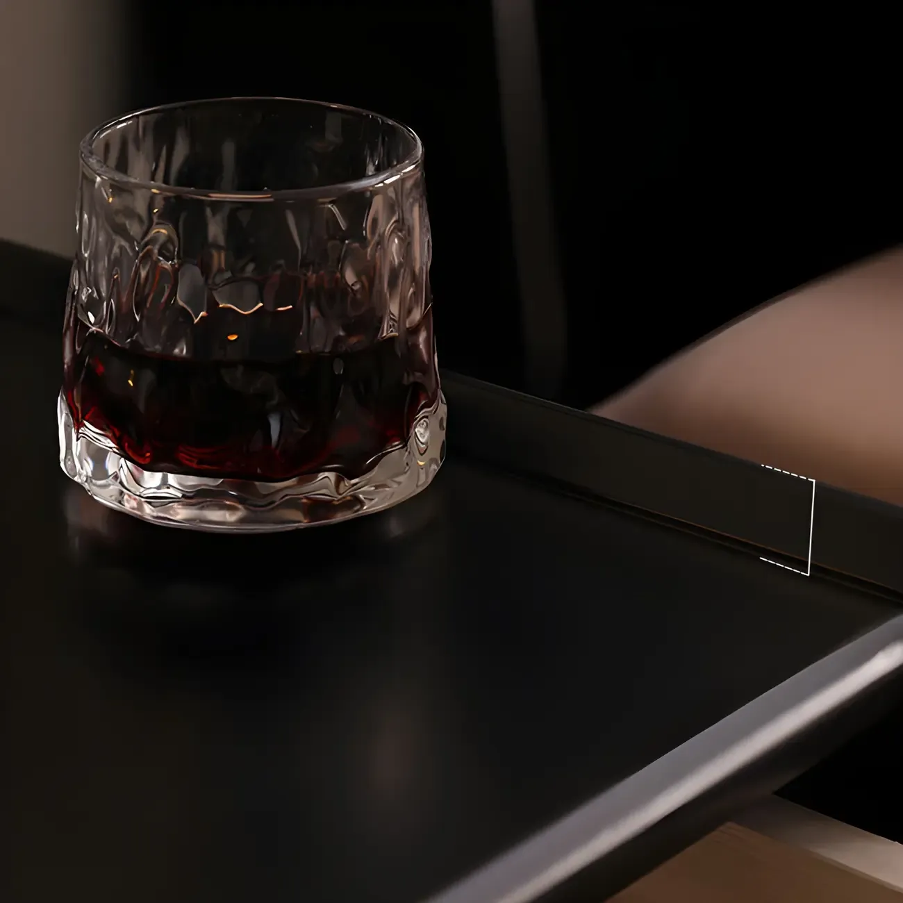 Narrow Black Wood Drawer Storage Bedroom Nightstand Image - 12