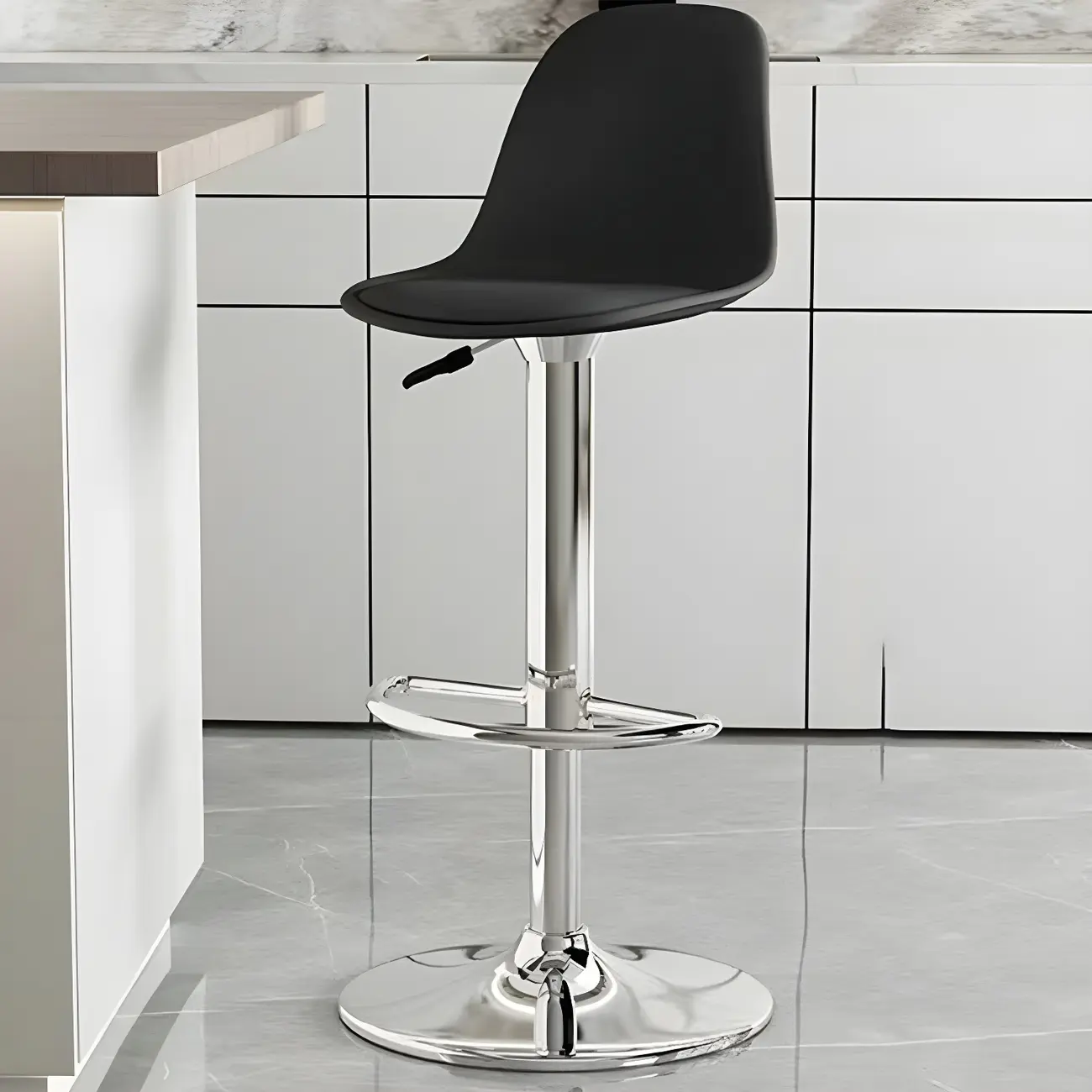 Modern Swivel Acrylic Bar Stools with Backs Image - 10 | homeyfad