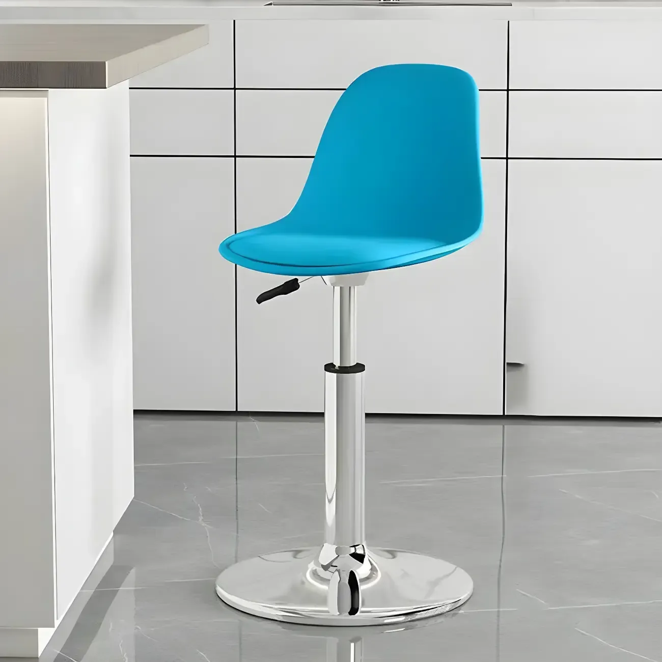 Modern Swivel Acrylic Bar Stools with Backs Image - 11
