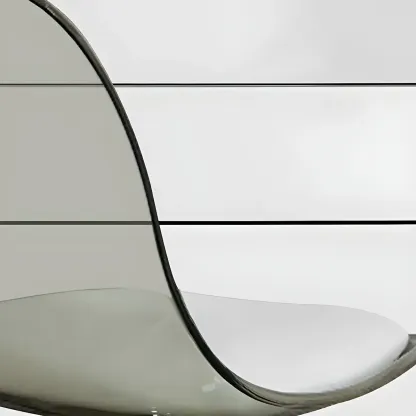 Modern Swivel Acrylic Bar Stools with Backs Image - 4