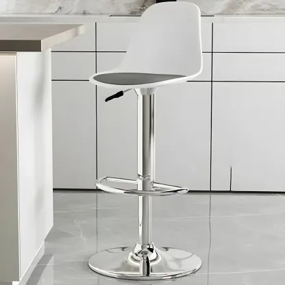 Modern Swivel Acrylic Bar Stools with Backs Image - 15