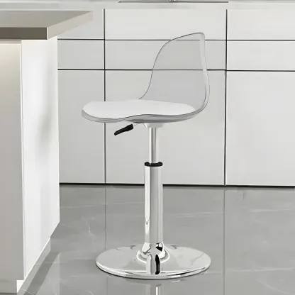 Modern Swivel Acrylic Bar Stools with Backs Image - 20
