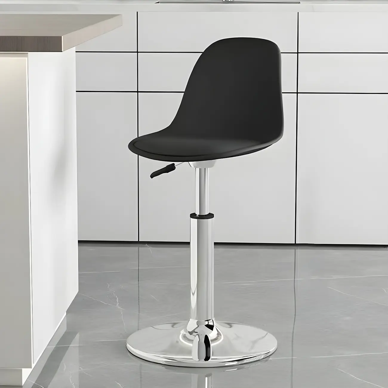 Modern Swivel Acrylic Bar Stools with Backs Image - 22 | homeyfad