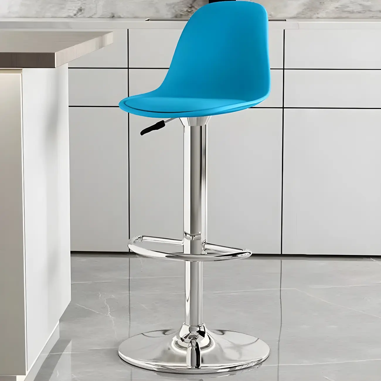 Modern Swivel Acrylic Bar Stools with Backs Image - 23 | homeyfad