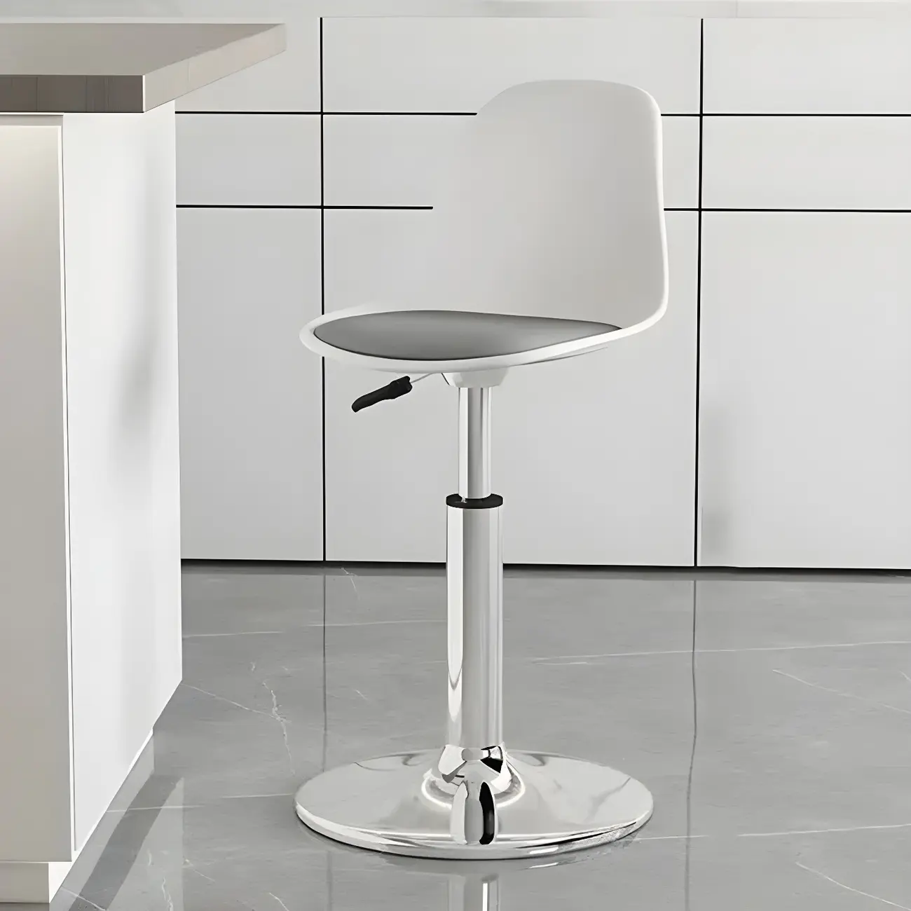 Modern Swivel Acrylic Bar Stools with Backs Image - 24 | homeyfad