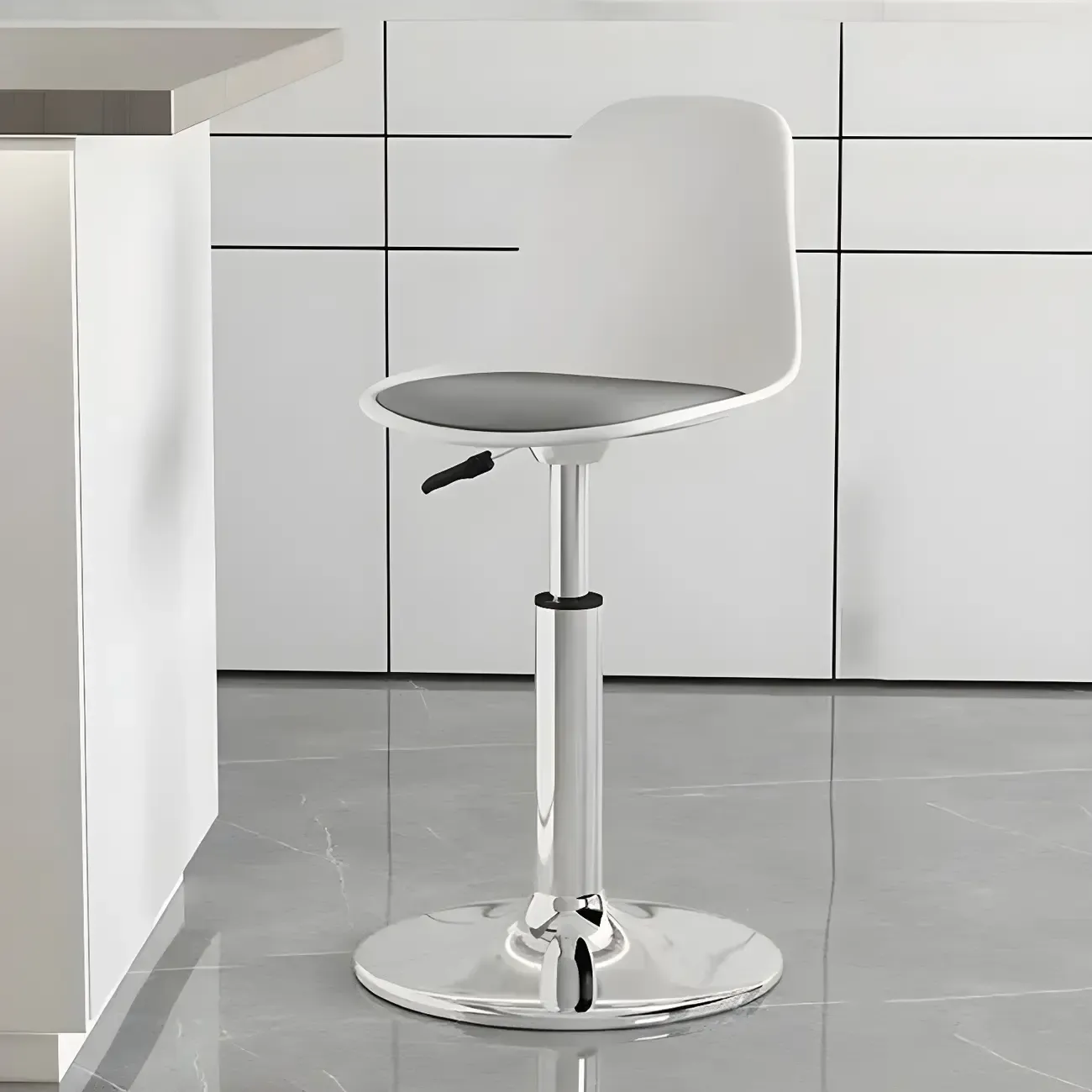 Modern Swivel Acrylic Bar Stools with Backs Image - 24