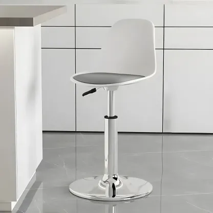 Modern Swivel Acrylic Bar Stools with Backs Image - 24