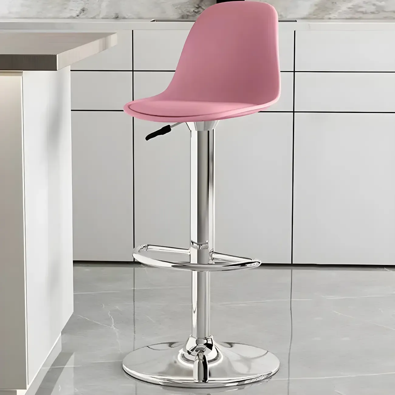 Modern Swivel Acrylic Bar Stools with Backs Image - 25