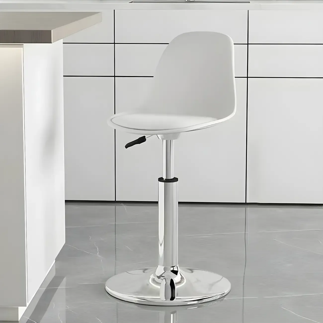 Modern Swivel Acrylic Bar Stools with Backs Image - 27