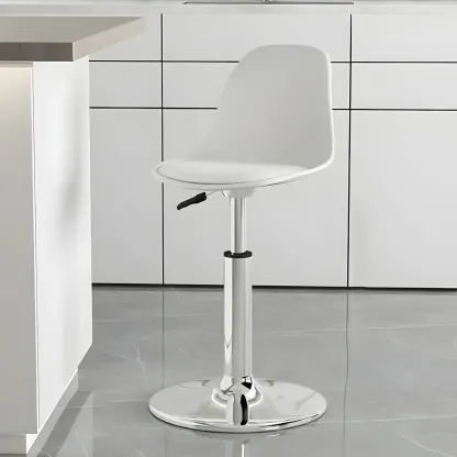 Modern Swivel Acrylic Bar Stools with Backs Image - 27