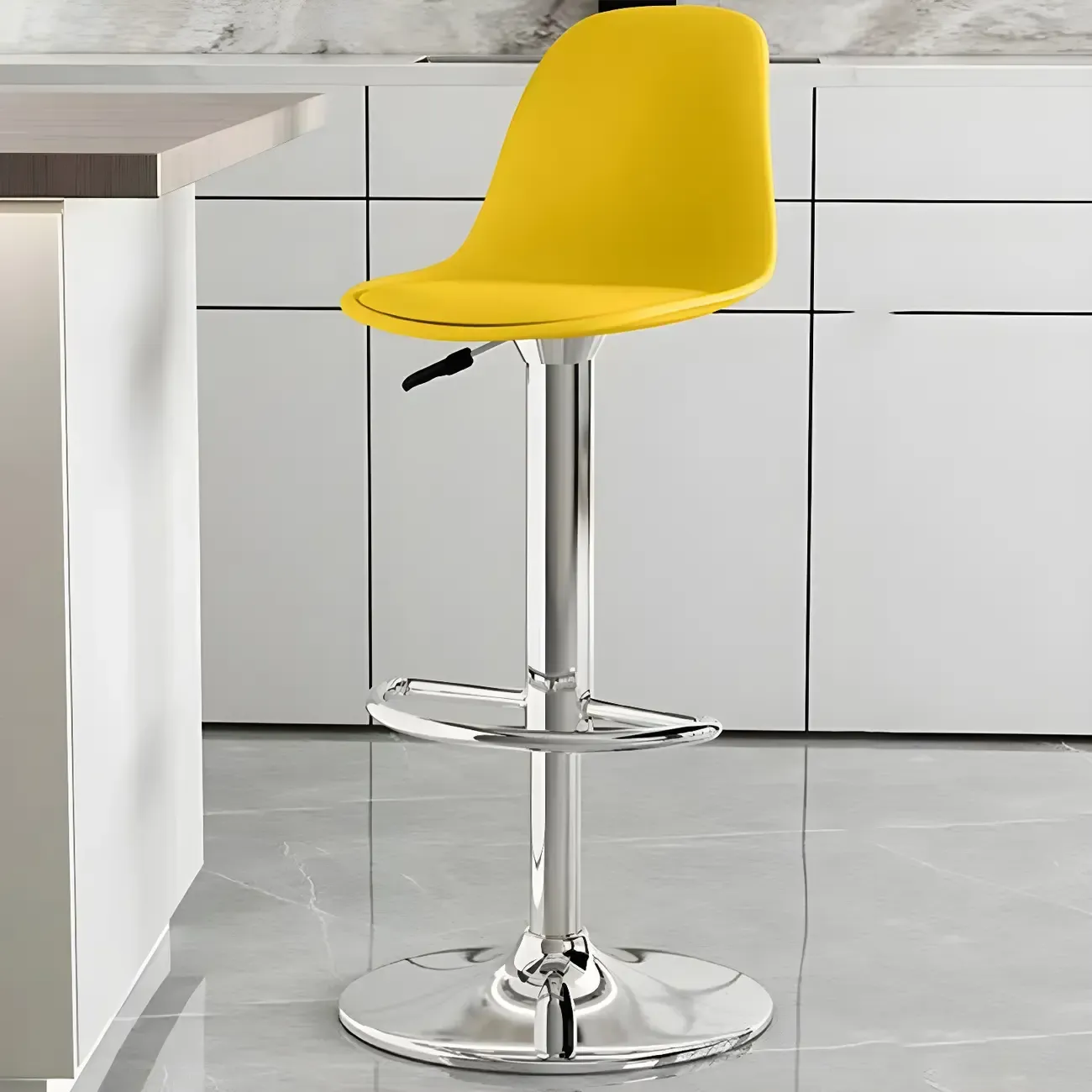 Modern Swivel Acrylic Bar Stools with Backs Image - 28