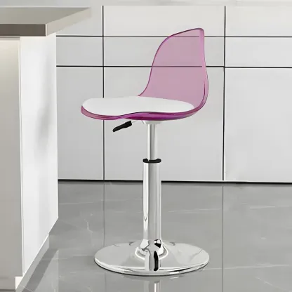 Modern Swivel Acrylic Bar Stools with Backs Image - 29