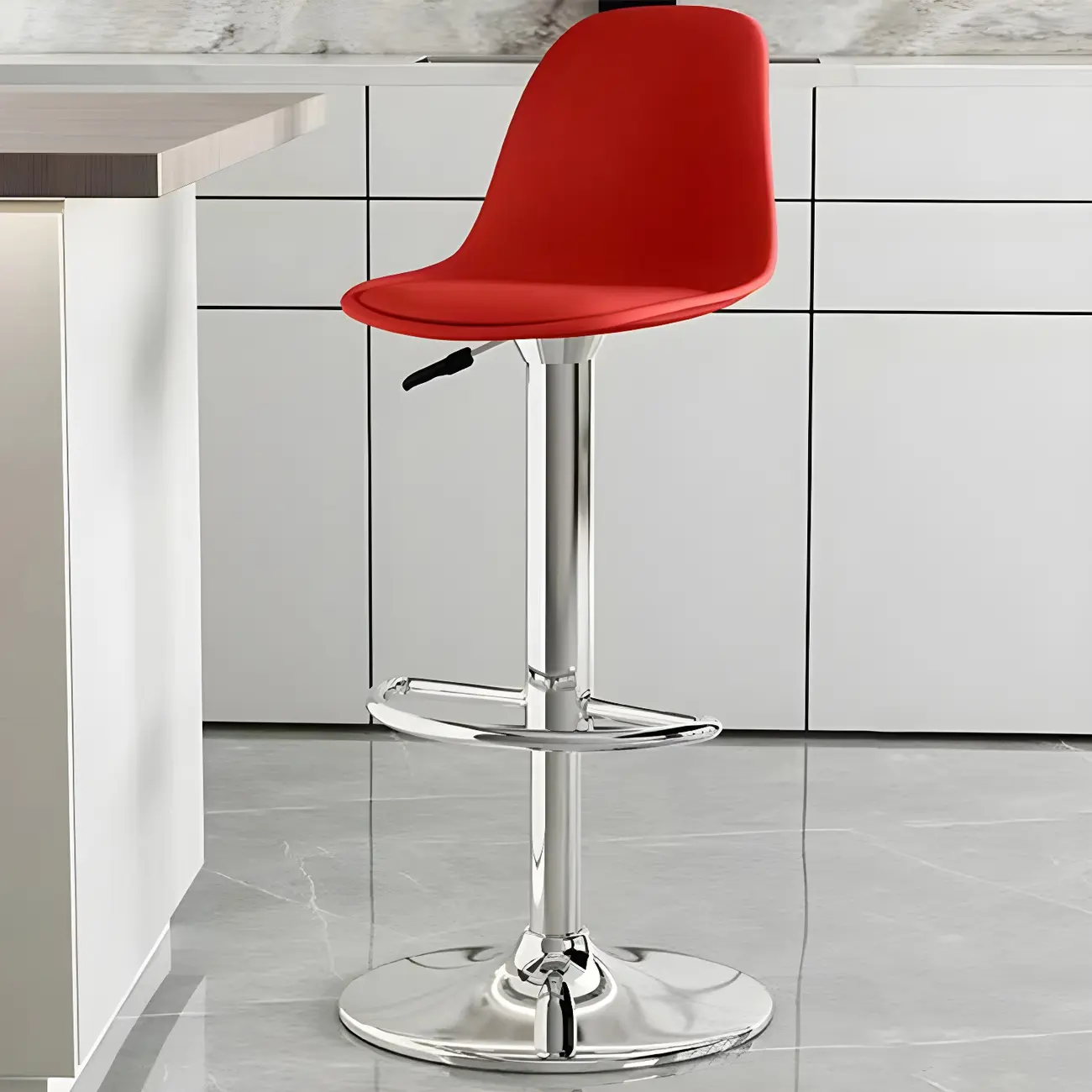 Modern Swivel Acrylic Bar Stools with Backs Image - 30 | homeyfad