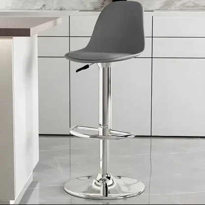 Modern Swivel Acrylic Bar Stools with Backs Image - 32
