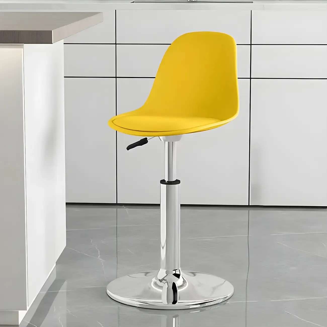 Modern Swivel Acrylic Bar Stools with Backs Image - 35