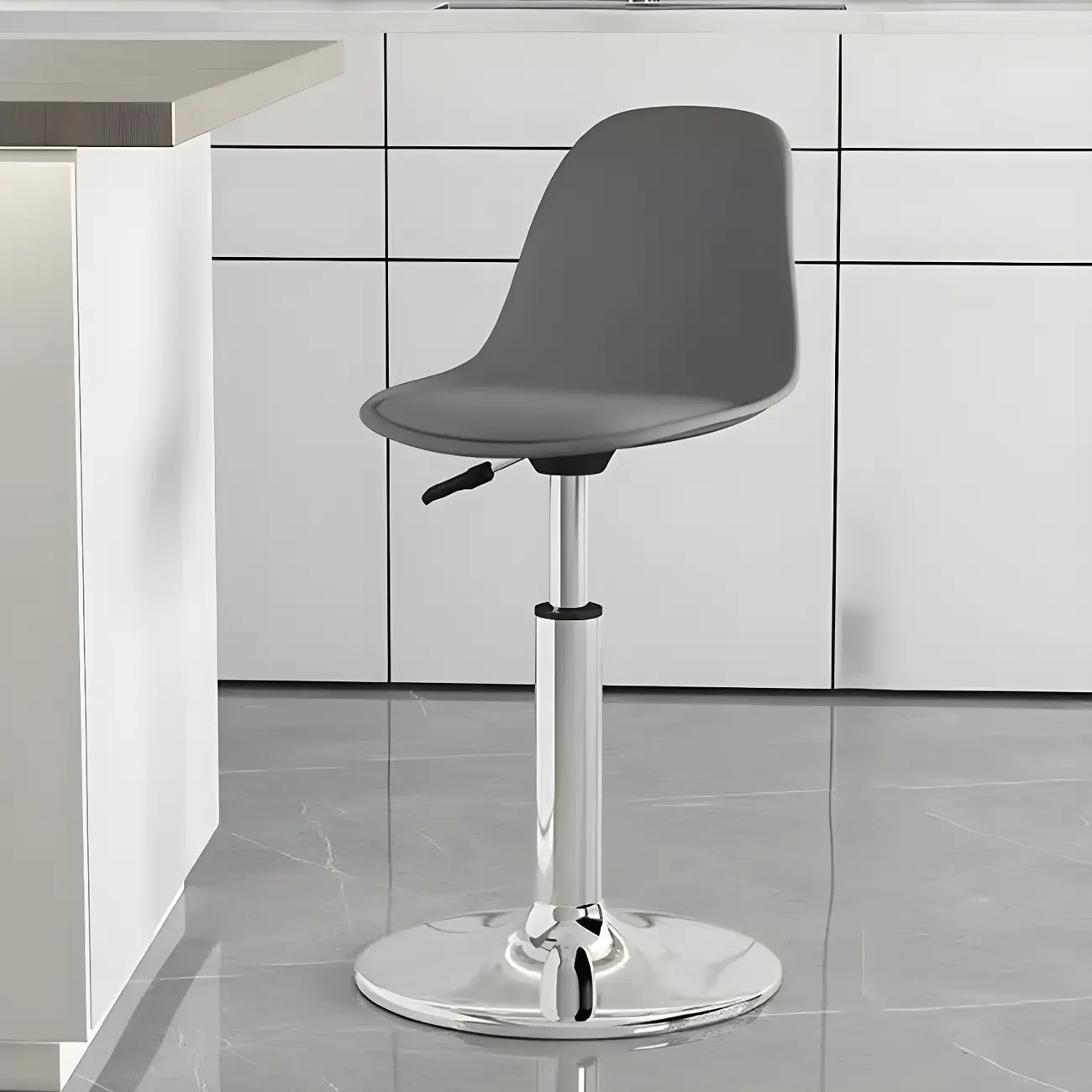 Modern Swivel Acrylic Bar Stools with Backs Image - 39 | homeyfad