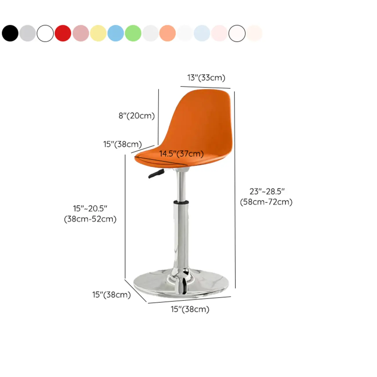 Modern Swivel Acrylic Bar Stools with Backs Image - 41 | homeyfad