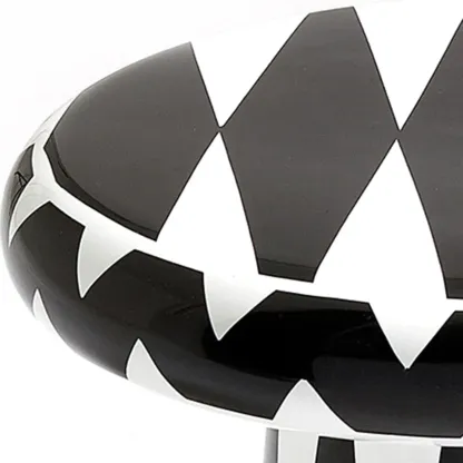 Glam Ceramic Rose Gold Round Side Table with Storage for Home Image - 12