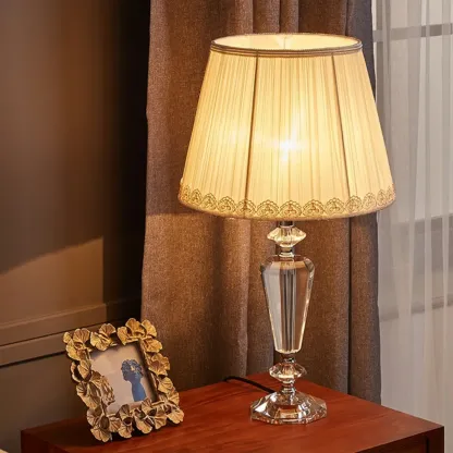 Geometric Multicolor Crystal Table Lamp for Bedside Lighting  Image - 3