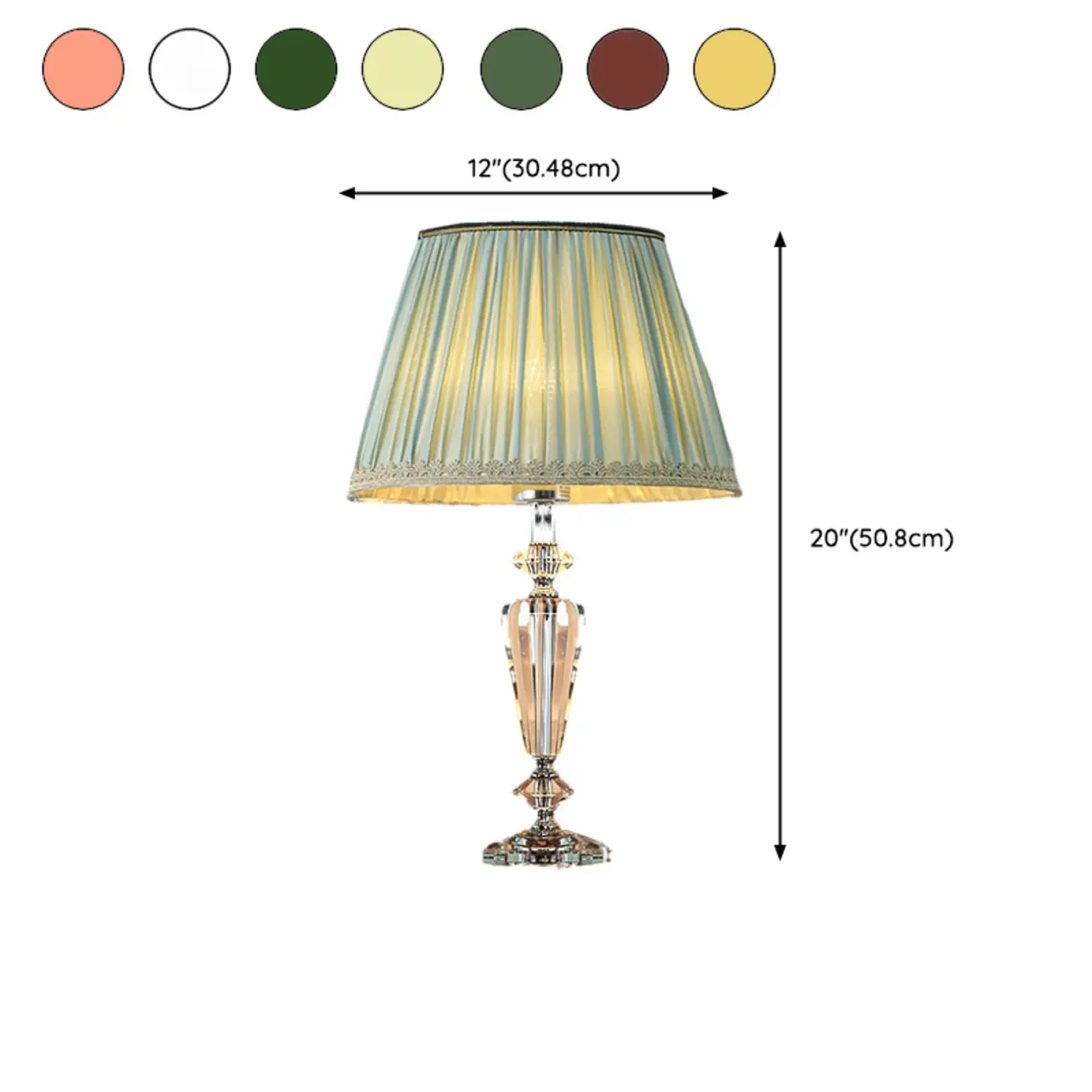 Geometric Multicolor Crystal Table Lamp for Bedside Lighting  #size