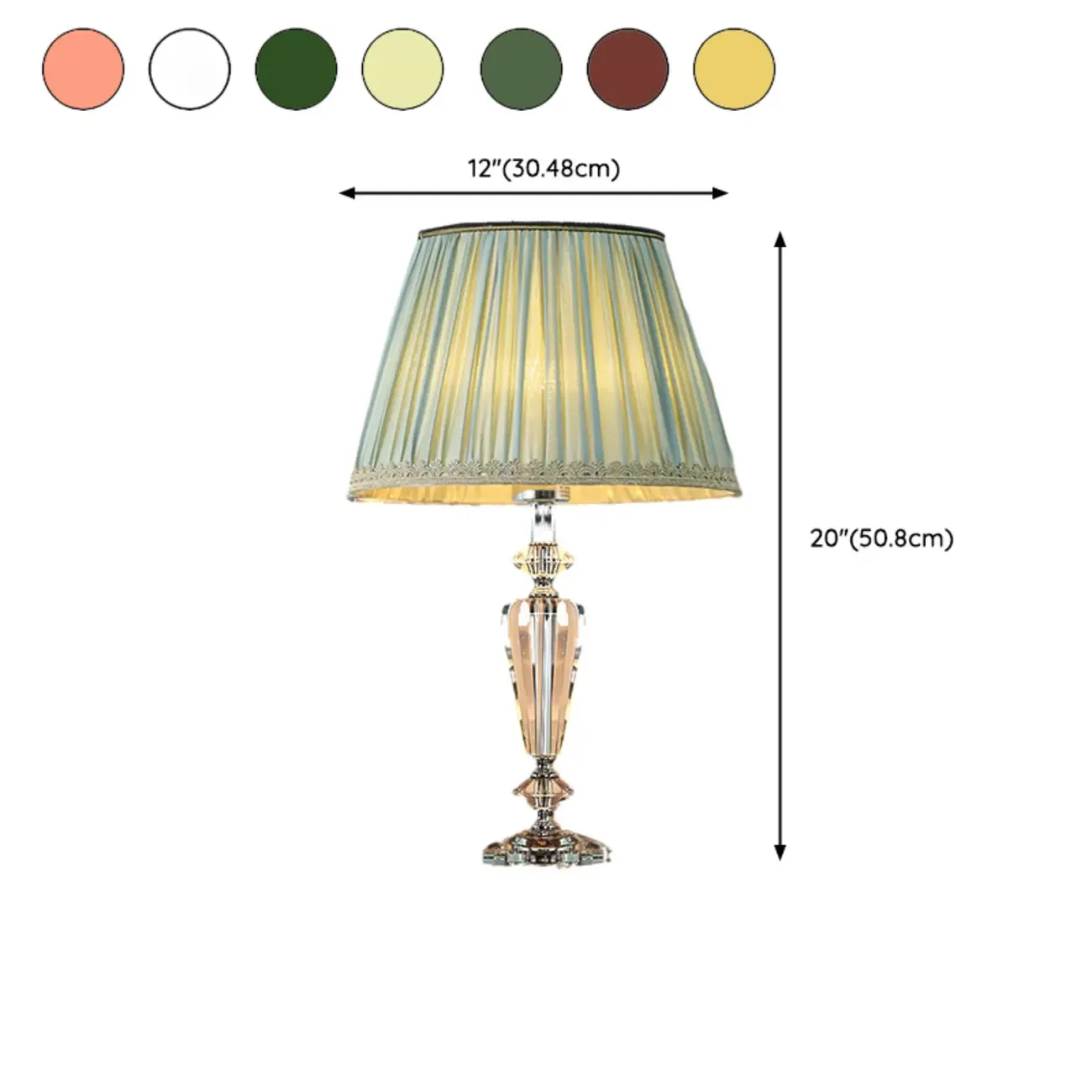 Geometric Multicolor Crystal Table Lamp for Bedside Lighting  #size
