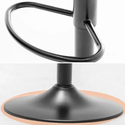 Contemporary Leather Swivel Bar Stools with Arm for Home Bar Image - 6