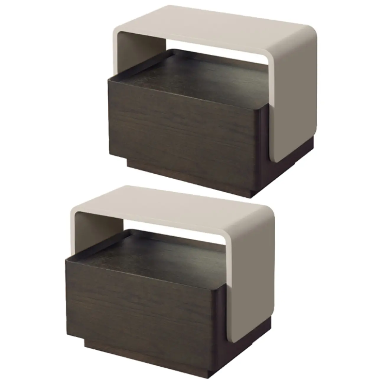 Chic Manufactured Wood Shelf & Drawer Nightstand Image - 5 | homeyfad
