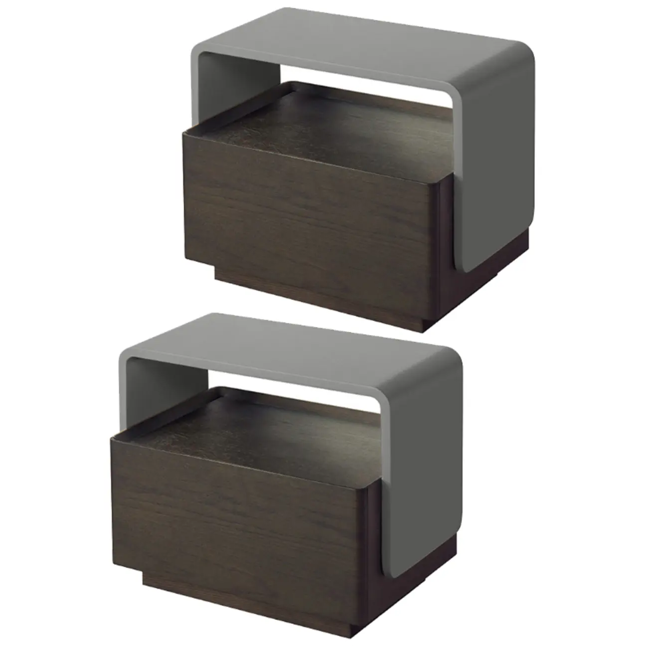Chic Manufactured Wood Shelf & Drawer Nightstand Image - 7 | homeyfad