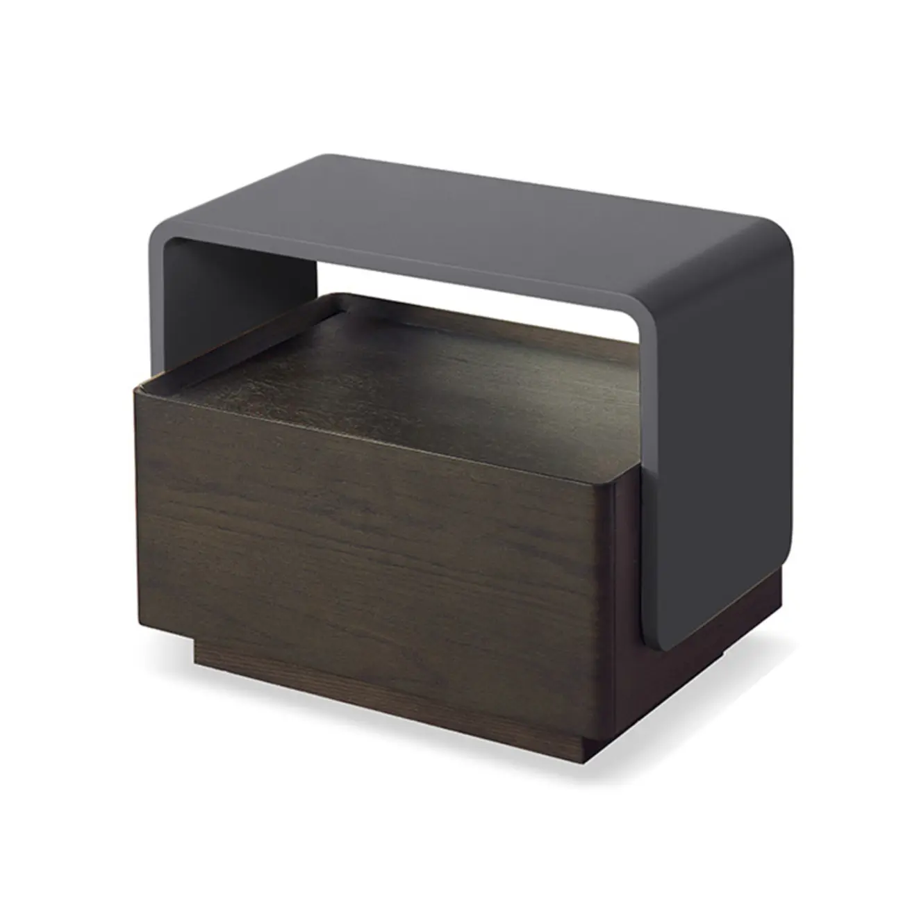 Chic Manufactured Wood Shelf & Drawer Nightstand Image - 8 | homeyfad