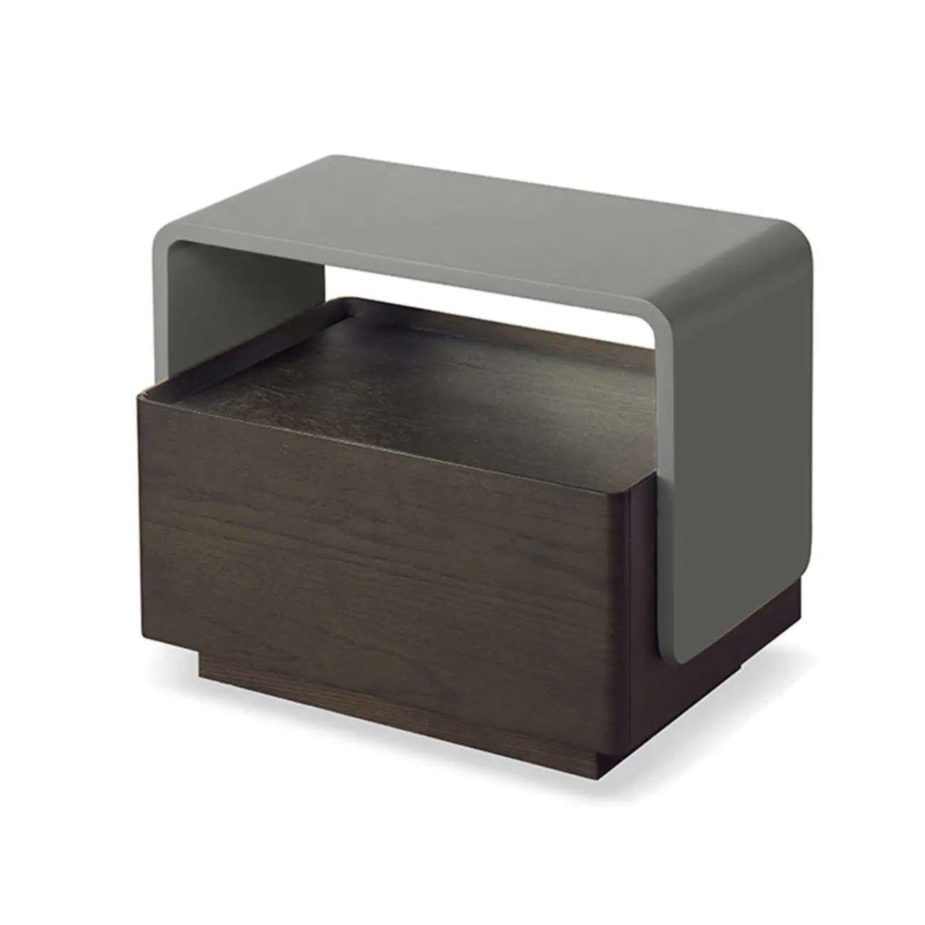 Chic Manufactured Wood Shelf & Drawer Nightstand Image - 9 | homeyfad