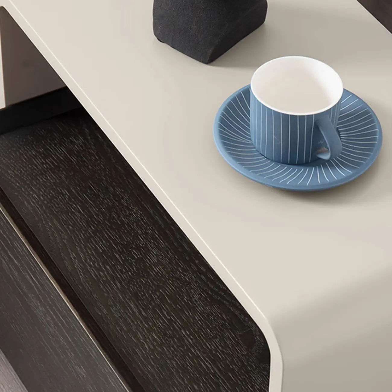 Chic Manufactured Wood Shelf & Drawer Nightstand Image - 13 | homeyfad