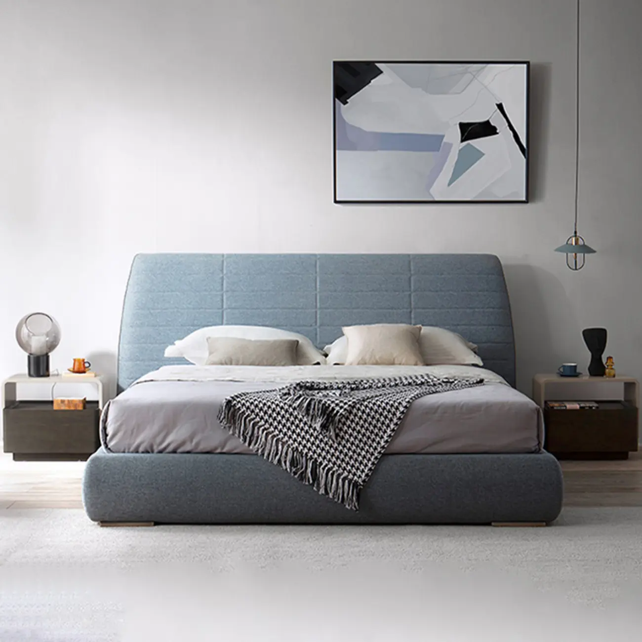 Chic Manufactured Wood Shelf & Drawer Nightstand Image - 15 | homeyfad