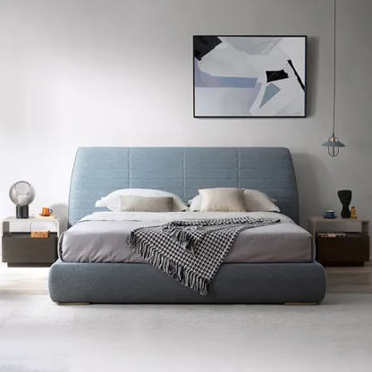 Chic Manufactured Wood Shelf & Drawer Nightstand Image - 15