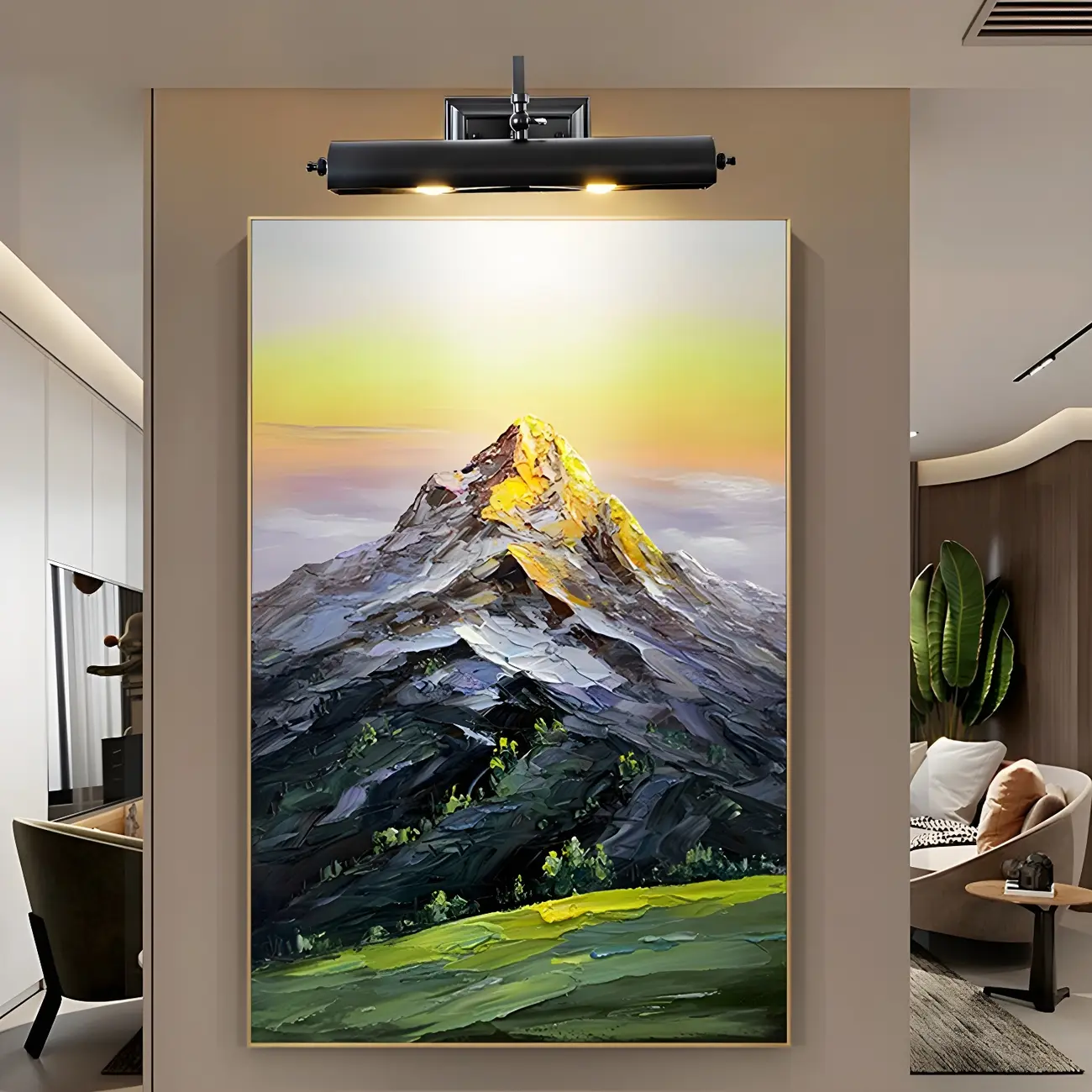 Industrial Black Tube Vanity Light with Iron Shade for Living Room Image - 1 | homeyfad