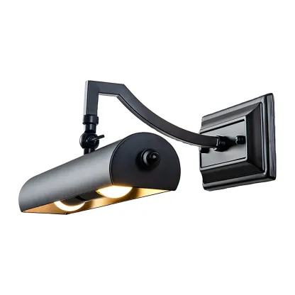 Industrial Black Tube Vanity Light with Iron Shade for Living Room Image - 5