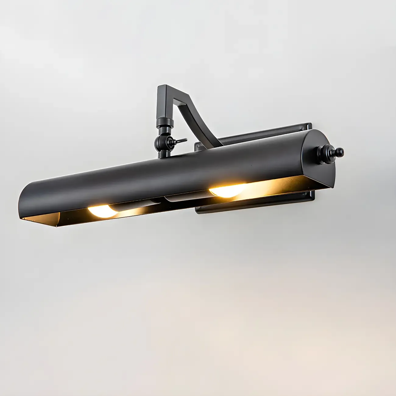 Industrial Black Tube Vanity Light with Iron Shade for Living Room Image - 6