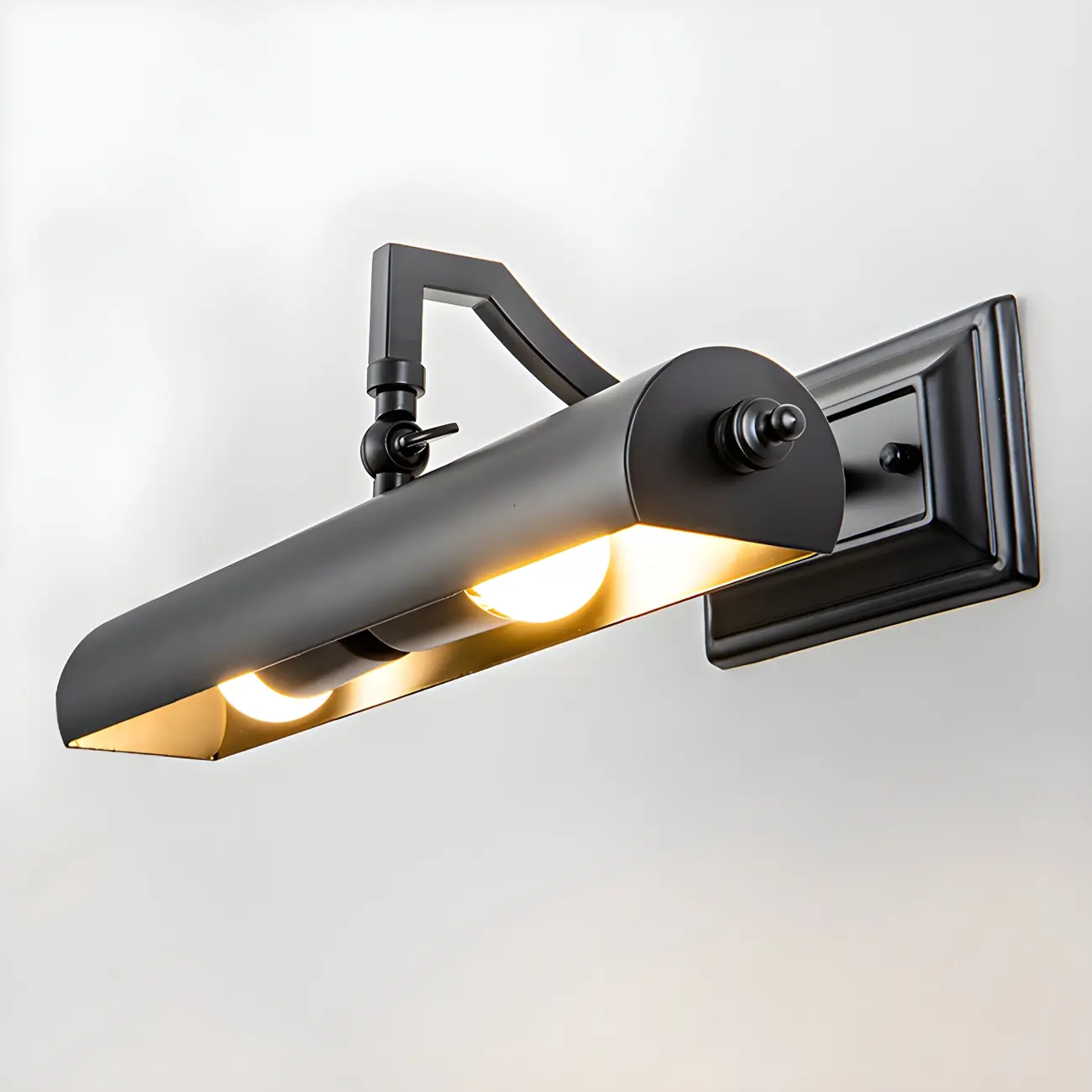 Industrial Black Tube Vanity Light with Iron Shade for Living Room Image - 7 | homeyfad
