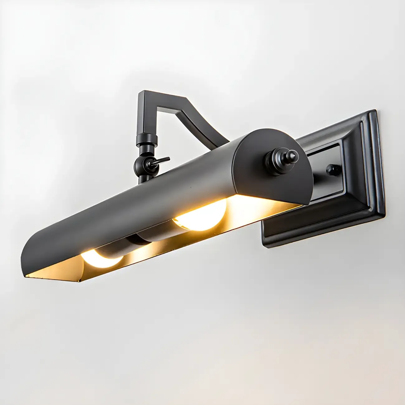 Industrial Black Tube Vanity Light with Iron Shade for Living Room Image - 7