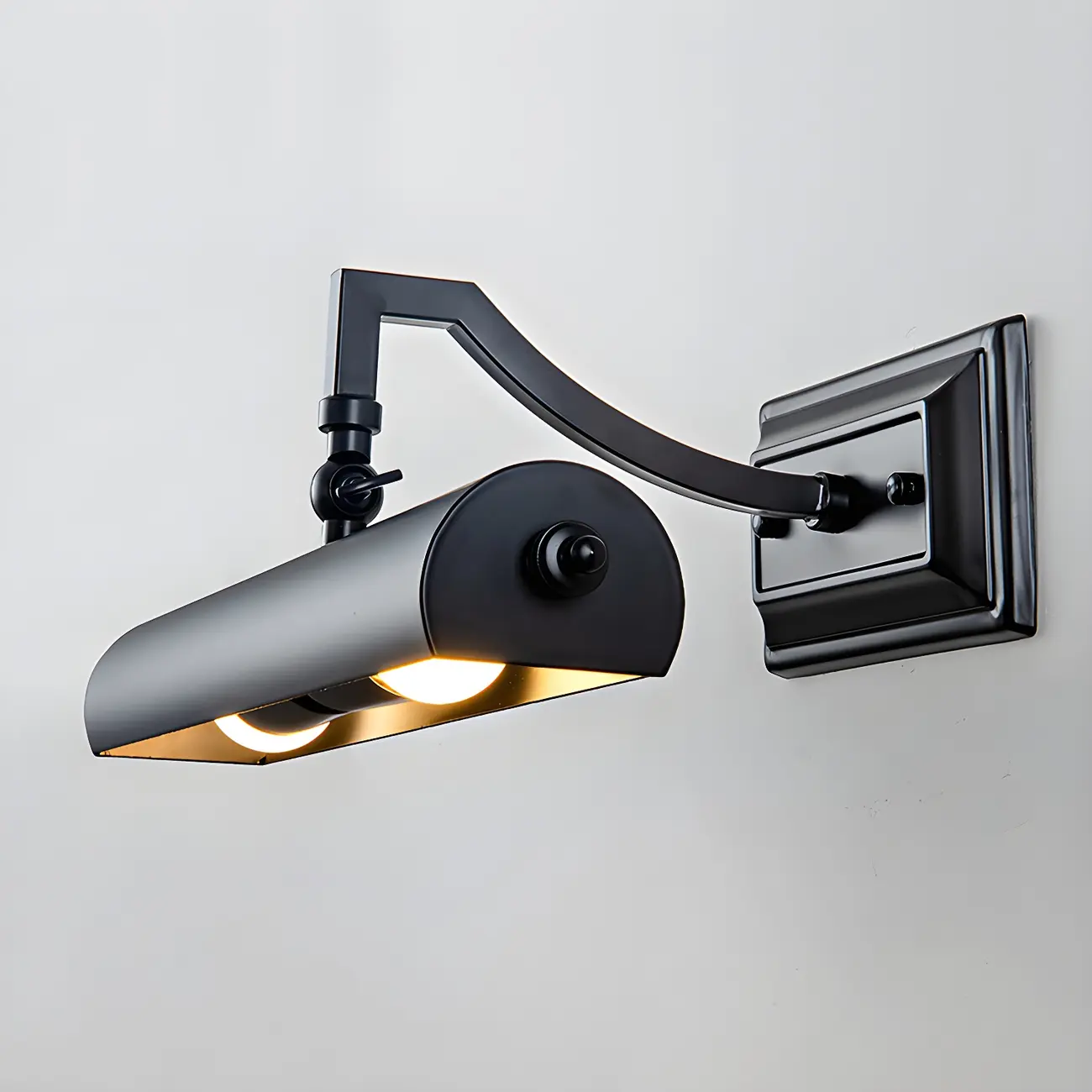 Industrial Black Tube Vanity Light with Iron Shade for Living Room Image - 8 | homeyfad