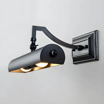 Industrial Black Tube Vanity Light with Iron Shade for Living Room Image - 8
