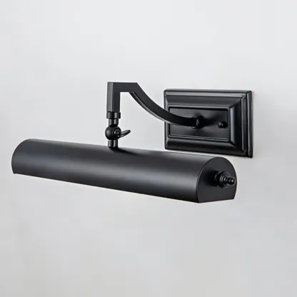 Industrial Black Tube Vanity Light with Iron Shade for Living Room Image - 9