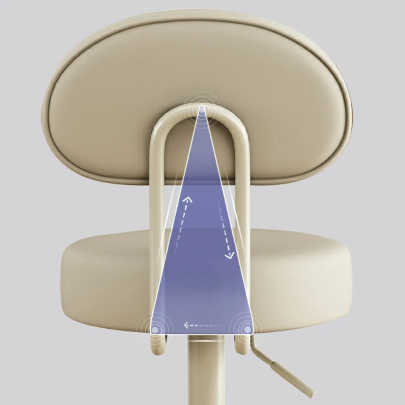 Round Adjustable Faux Leather Bar Stools with Back Image - 8 | homeyfad