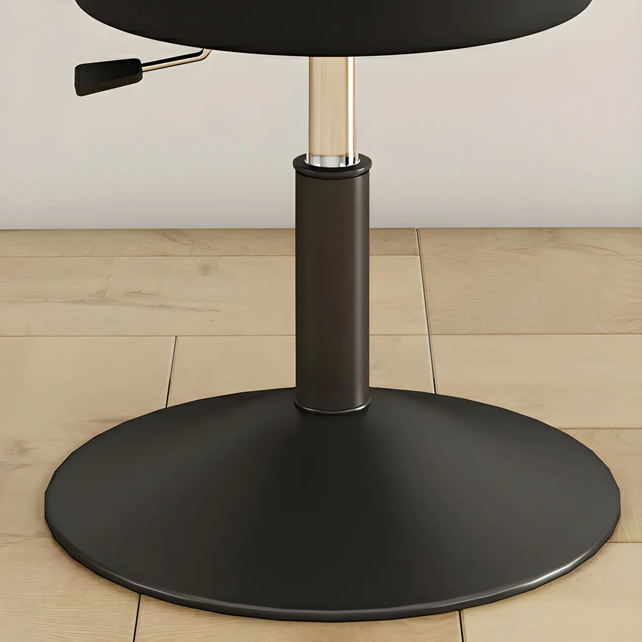 Round Adjustable Faux Leather Bar Stools with Back Image - 11 | homeyfad