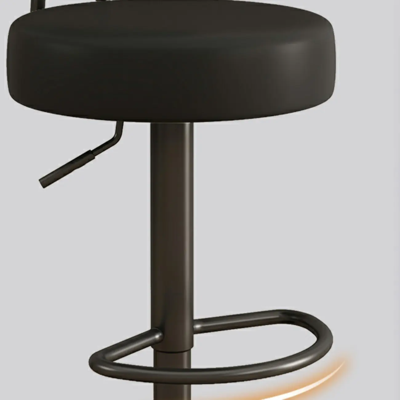 Round Adjustable Faux Leather Bar Stools with Back Image - 13 | homeyfad