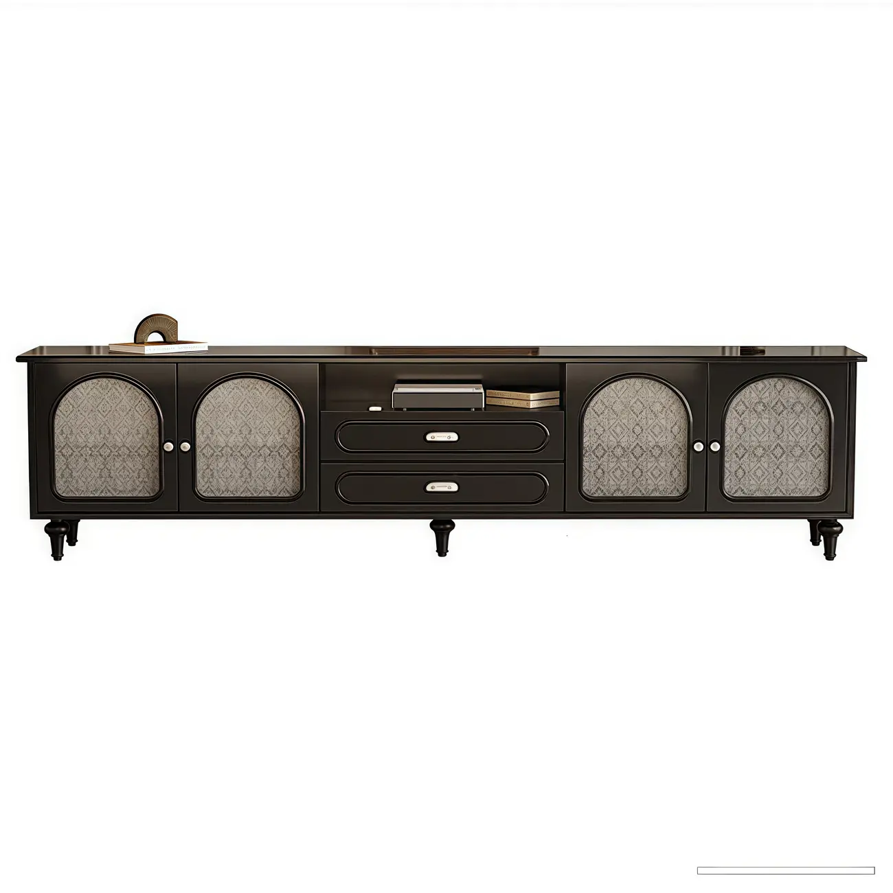 Modern Wood TV Stand with Cabinet and Drawers Image - 15 | homeyfad