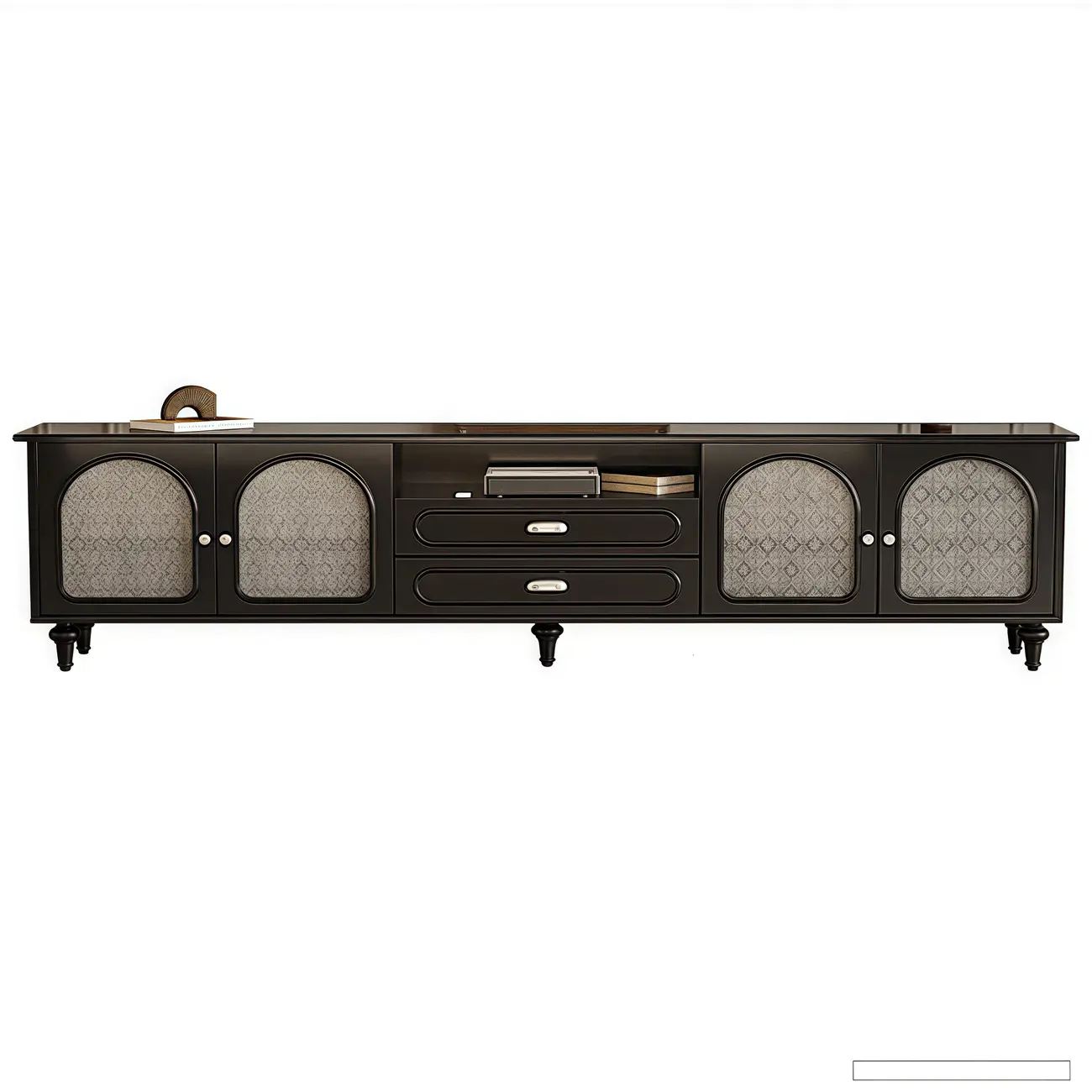 Modern Wood TV Stand with Cabinet and Drawers Image - 10 | homeyfad