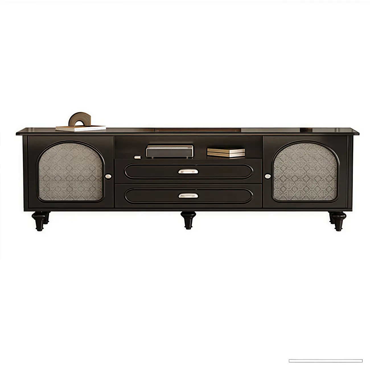 Modern Wood TV Stand with Cabinet and Drawers Image - 11 | homeyfad