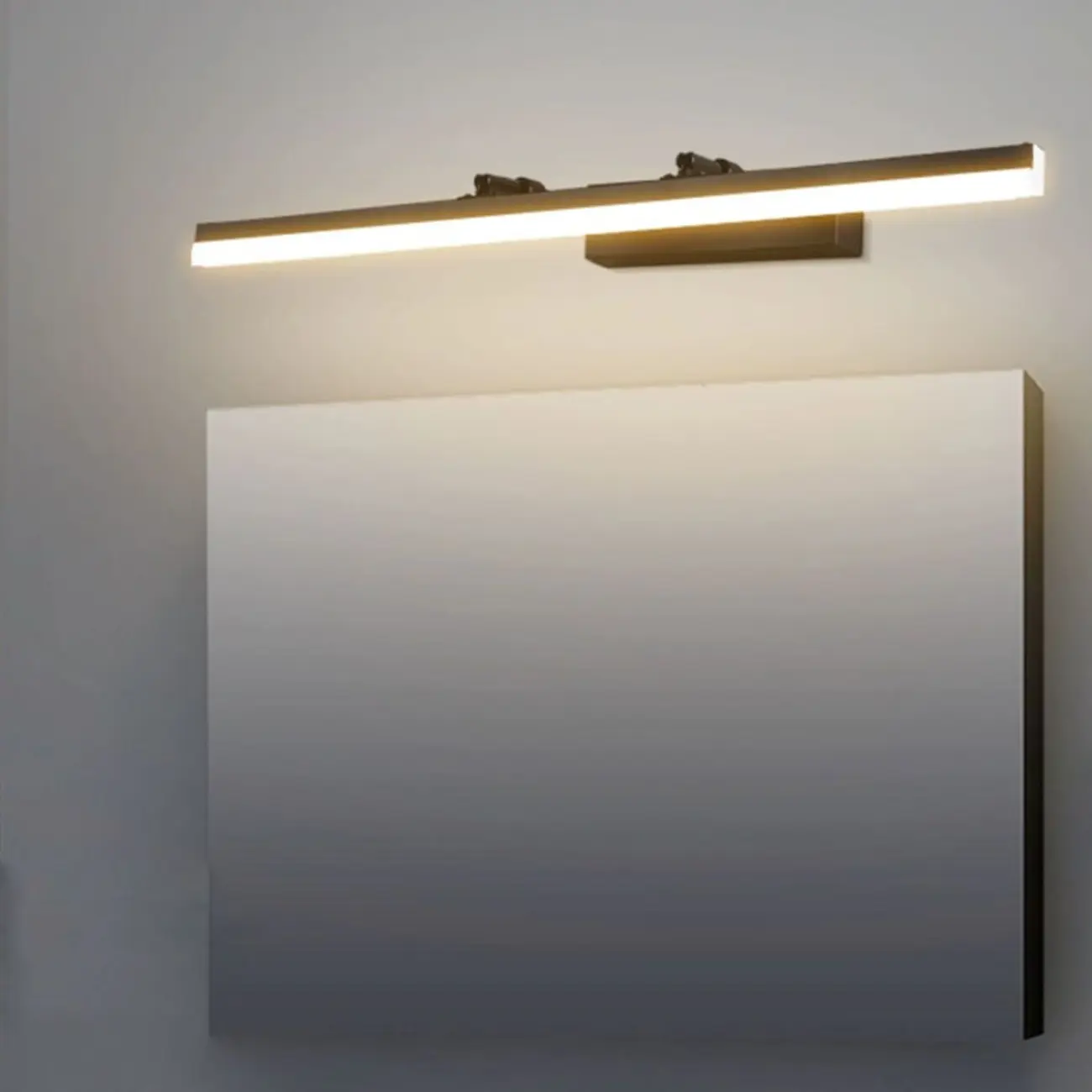 Modern Metal Black Straight LED Vanity Light Image - 4 | homeyfad